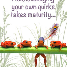 Insprational Greeting Card With Frogs: Don't Change A Thing