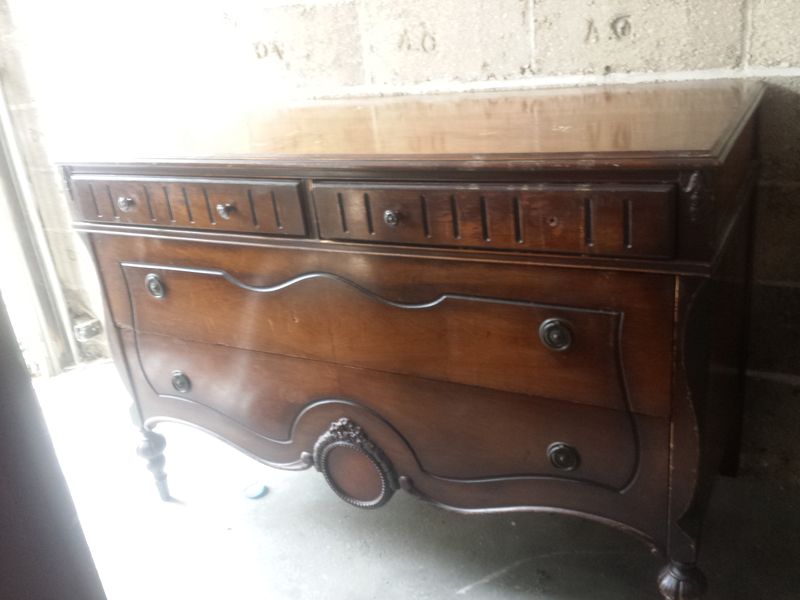 Vintage Art Deco Waterfall Server/Buffet/Dresser Antique Piece