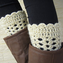 Crochet Leg Warmers Women Boot Sock Cuffs
