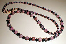 rhodonite & glass sacred necklace