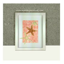 Starfish Shadow Box - Coral