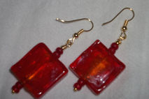 fire red earrings