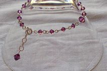 Amethyst Swarovski Crystal - Silver Plated Bracelet