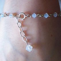 Opal Swarovski Crystal - Silver Plated Bracelet