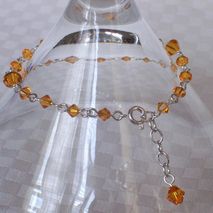 Topaz Swarovski Crystal - Silver Plated Bracelet