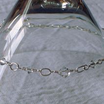 Wire-Wrapped Link Anklet - Charm Style in Clear