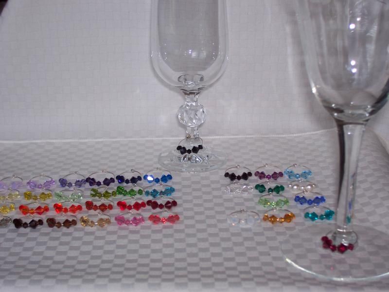 Custom Set of Swarovski Crystal Stemware Charms Dream Weaver Jewelry