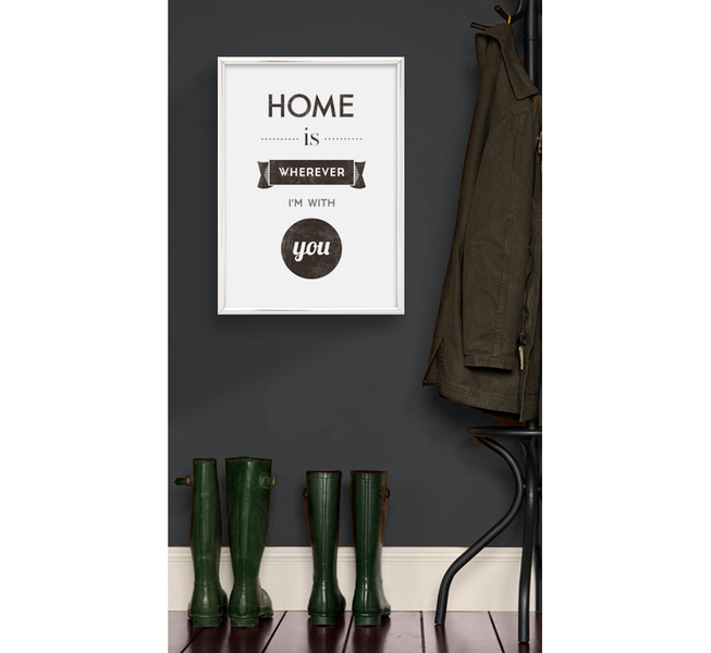 Home is wherever I'm with you Latte Design PinkLion