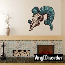 Ram Skull Wall Decal - Vinyl Car Sticker - Uscolor006