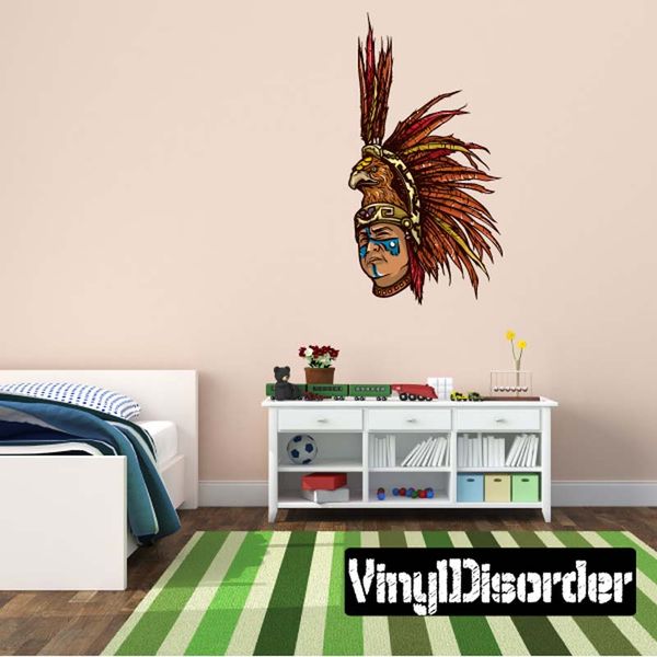 Aztec Eagle Warrior Wall Decal - Vinyl Car Sticker - Uscolor002 ...