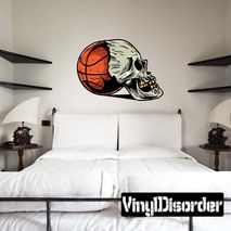 Basketball Skull Wall Decal - Vinyl Car Sticker - Uscolor008