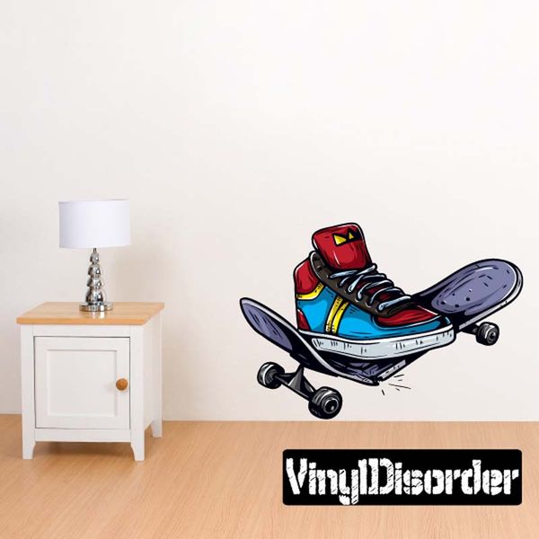 Skateboard Wall Decal Vinyl Car Sticker Uscolor001 VinylDisorder PinkLion
