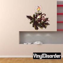 Christmas Candle Wall Decal - Vinyl Car Sticker - Uscolor002