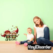 Christmas Elf Wall Decal - Vinyl Car Sticker - Uscolor001