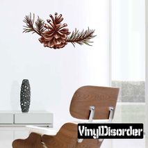 Christmas Pinecone Wall Decal - Vinyl Car Sticker - Uscolor002