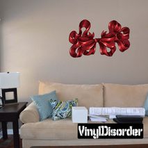 Christmas Ribbon Wall Decal - Vinyl Car Sticker - Uscolor004