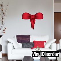 Christmas Ribbon Wall Decal - Vinyl Car Sticker - Uscolor008