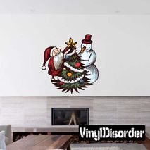 Christmas Santa Wall Decal - Vinyl Car Sticker - Uscolor009
