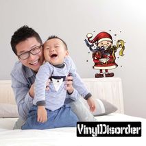 Christmas Santa Wall Decal - Vinyl Car Sticker - Uscolor044