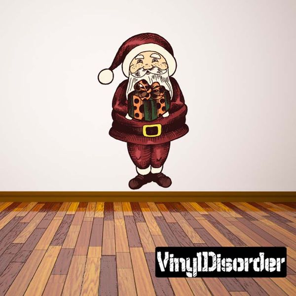 Christmas Santa Wall Decal - Vinyl Car Sticker - Uscolor047