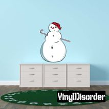 Christmas Snowman Wall Decal - Vinyl Car Sticker - Uscolor003