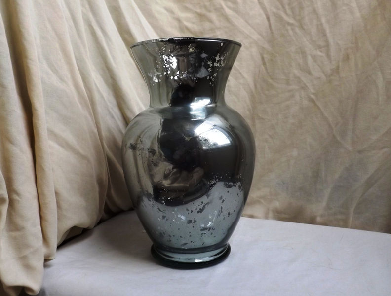Large Mercury Glass Vase Tall Mirrored Vase Mercury Glass We Liz's Shop PinkLion