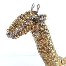 Giraffe - Mini-sculpture - Beaded Wire Art
