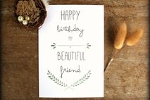 Best Friend Birthday card, Happy Birthday Card, Greeting Card