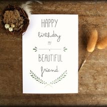 Best Friend Birthday card, Happy Birthday Card, Greeting Card