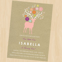 Woodland Party, First Birthday, Party Invitation
