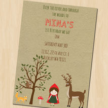 Red Riding Hood - Printable Birthday Invitation