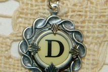 D Typewriter Key Necklace