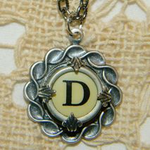 D Typewriter Key Necklace