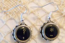 Punctuation Typewriter Key Earrings