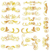 Gold wedding calligraphy Clipart, Wedding digital frames, Digita