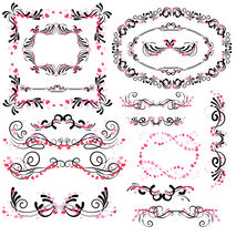 Valentine's Day Digital Border Love Frame Heart Ornate Clip Art