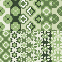 Digital paper pack, green, floral digital paper, green paper pac