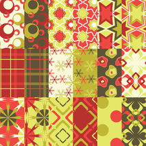 Green red digital paper, mix pattern digital paper, instant down