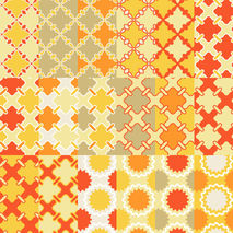 Yellow orange digital paper, dots,orange, yellow mix pattern dig