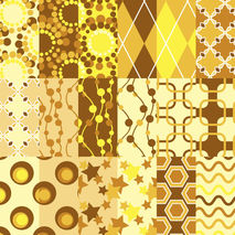 Yellow brown digital paper, dots,brown, yellow mix pattern digit