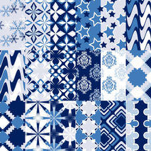 Blue digital paper, blue mix pattern digital paper, instant down