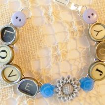 Typewriter Key Bracelet "Love" and "Joy"