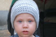 crochet hat baby hat gray cute hat