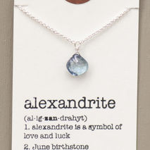 June Birthstone Necklace, Alexandrite