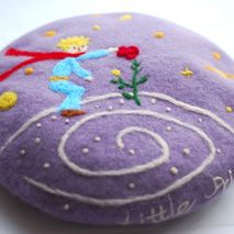 Handmade wool felt hat fairy tales - Little Prince Rose