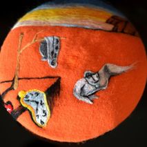 Painter Salvador Dali handmade wool felt hat