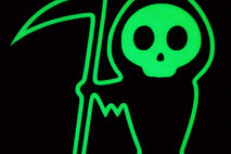 Cute Little Grim Reaper Decal / Sticker - Great for Smartphone c