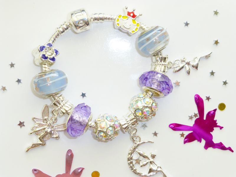 Fairy charm bracelet for children choice of color & size Jewls gifts PinkLion