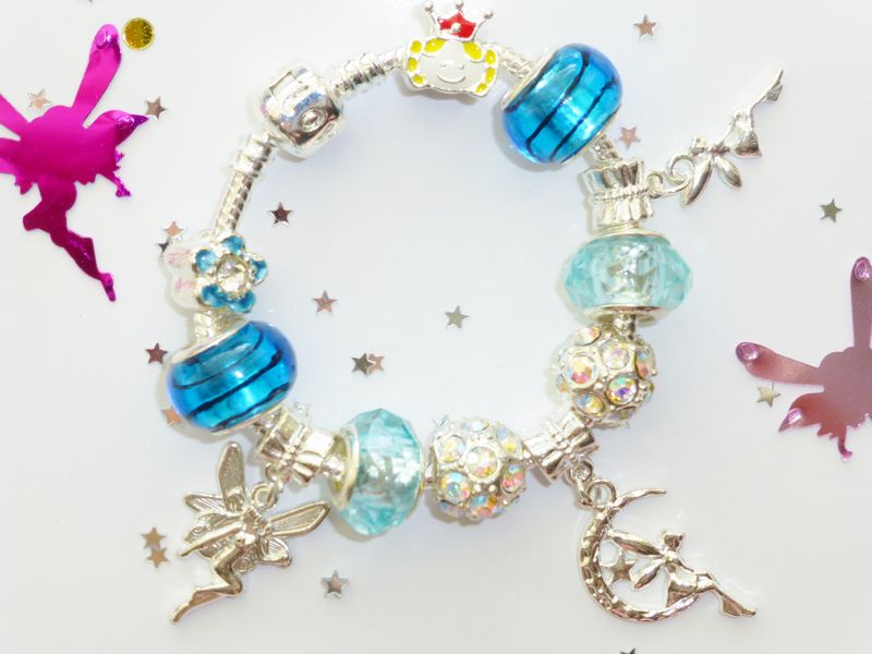 Fairy charm bracelet for children choice of color & size Jewls gifts PinkLion