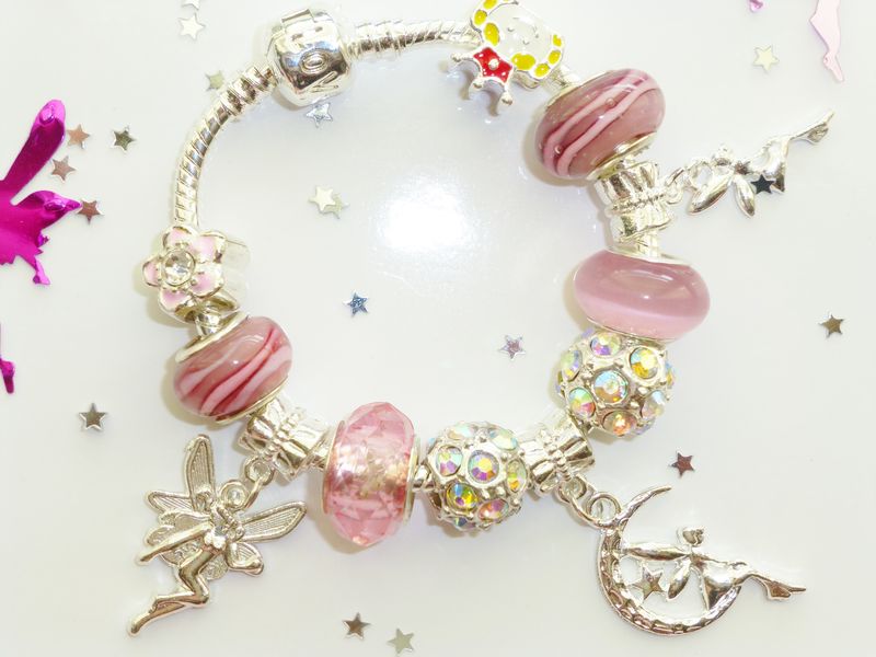 Fairy charm bracelet for children choice of color & size Jewls gifts PinkLion